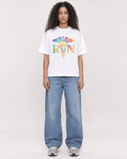 Mockup Boxy Heavyweight Tee White female full-body 10