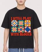 Mockup Boxy Heavyweight Tee Black male close-up 31