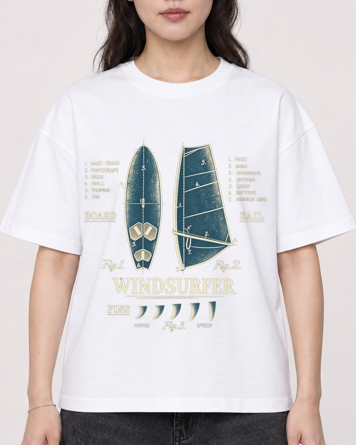 Mockup Boxy Heavyweight Tee White female close-up 03