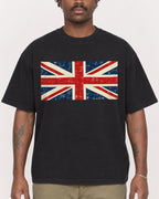 Mockup Boxy Heavyweight Tee Black male close-up 24