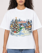 Mockup Boxy Heavyweight Tee White female close-up 10