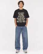 Mockup Boxy Heavyweight Tee Black male full-body 30
