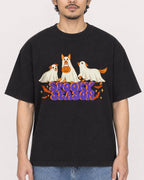Mockup Boxy Heavyweight Tee Black male close-up 02