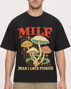 Mockup Boxy Heavyweight Tee Black male close-up 08