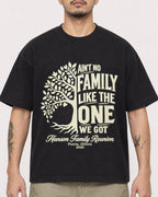 Mockup Boxy Heavyweight Tee Black male close-up 12