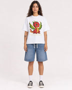 Mockup Boxy Heavyweight Tee White female full-body 06