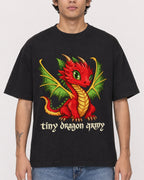 Mockup Boxy Heavyweight Tee Black male close-up 06