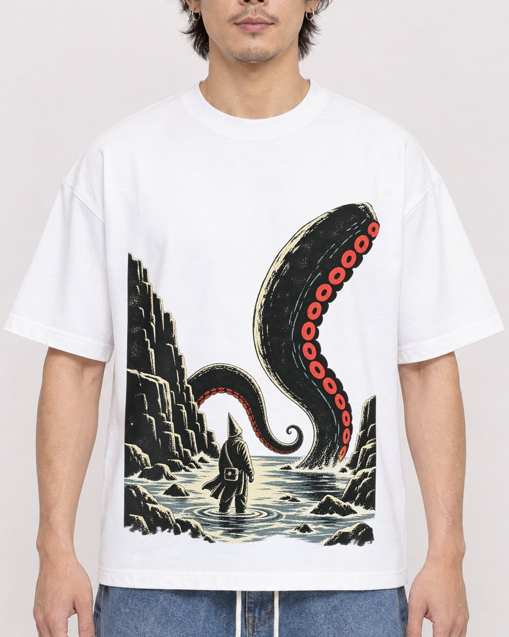 Mockup Boxy Heavyweight Tee White male close-up 03