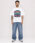 Mockup Boxy Heavyweight Tee White male full-body 12