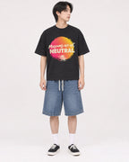 Mockup Boxy Heavyweight Tee Black male full-body 11