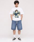 Mockup Boxy Heavyweight Tee White male full-body 03