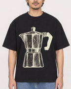 Mockup Boxy Heavyweight Tee Black male close-up 02