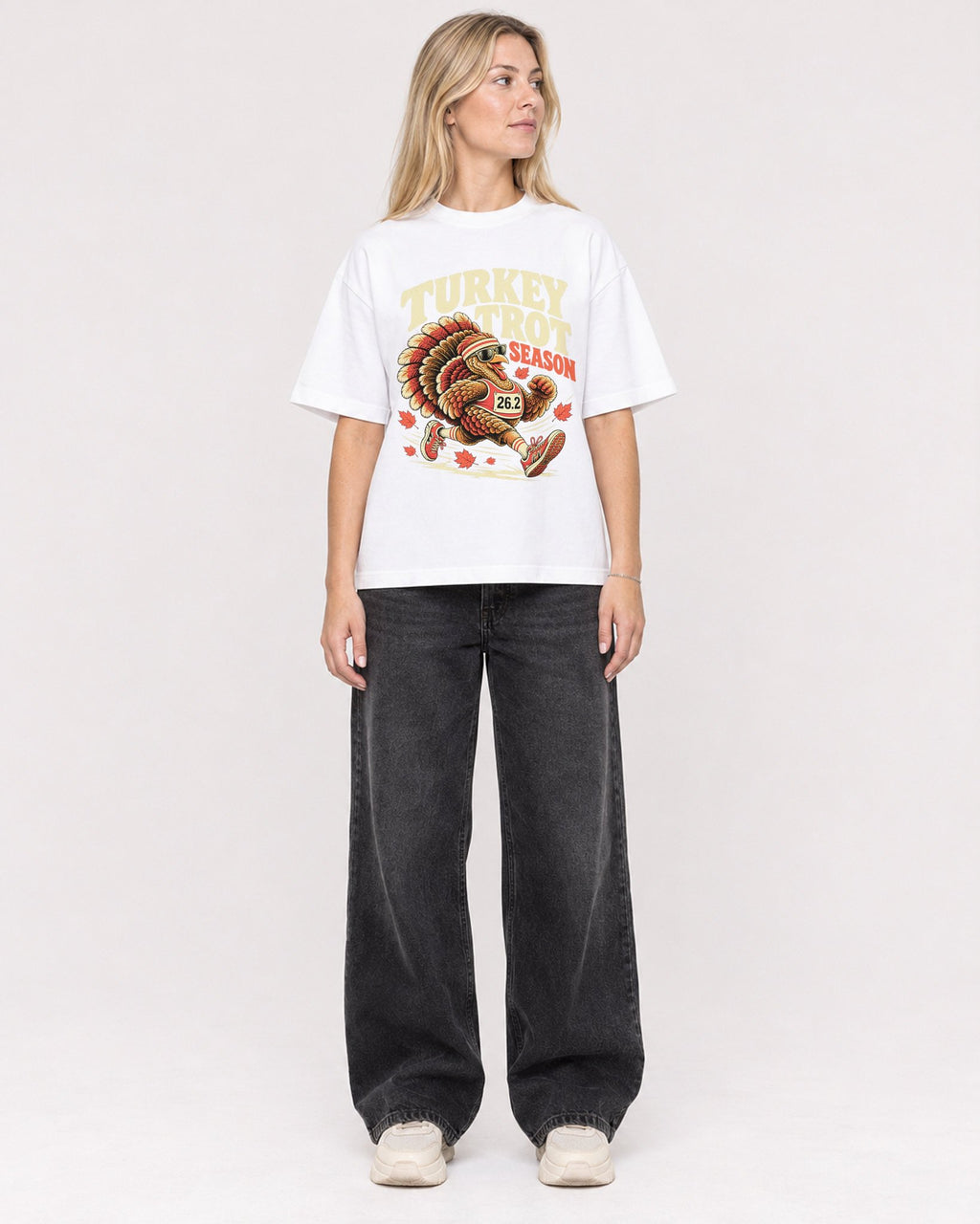 Mockup Boxy Heavyweight Tee White female full-body 08