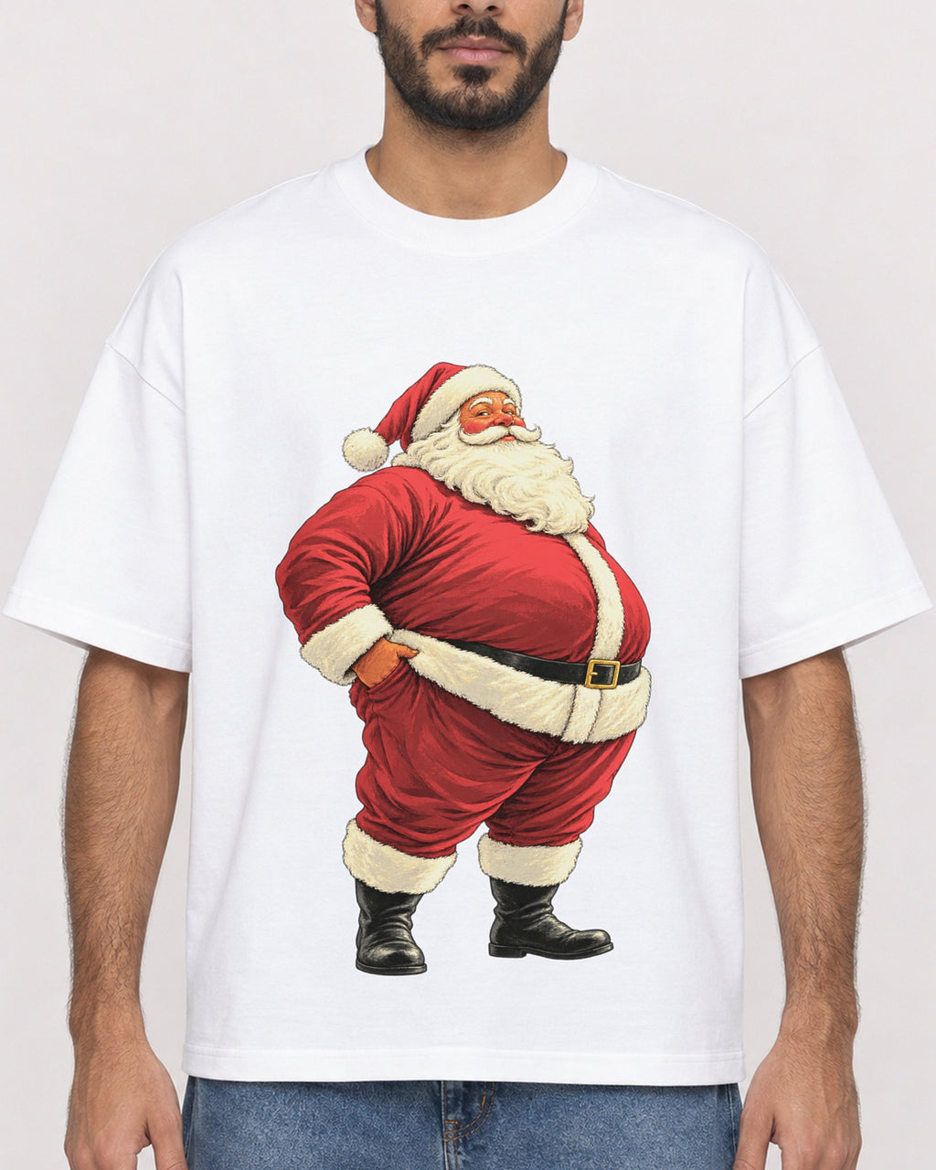 Mockup Boxy Heavyweight Tee White male close-up 07