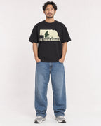 Mockup Boxy Heavyweight Tee Black male full-body 02