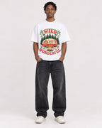 Mockup Boxy Heavyweight Tee White male full-body 05