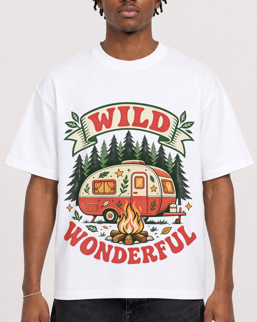Mockup Boxy Heavyweight Tee White male close-up 05