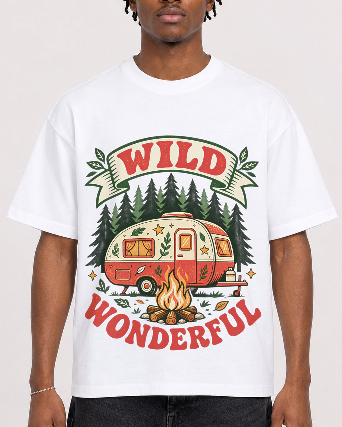 Mockup Boxy Heavyweight Tee White male close-up 05