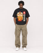 Mockup Boxy Heavyweight Tee Black male full-body 04