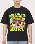 Mockup Boxy Heavyweight Tee Black male close-up 01