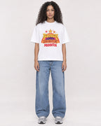 Mockup Boxy Heavyweight Tee White female full-body 10