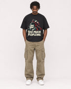 Mockup Boxy Heavyweight Tee Black male full-body 04