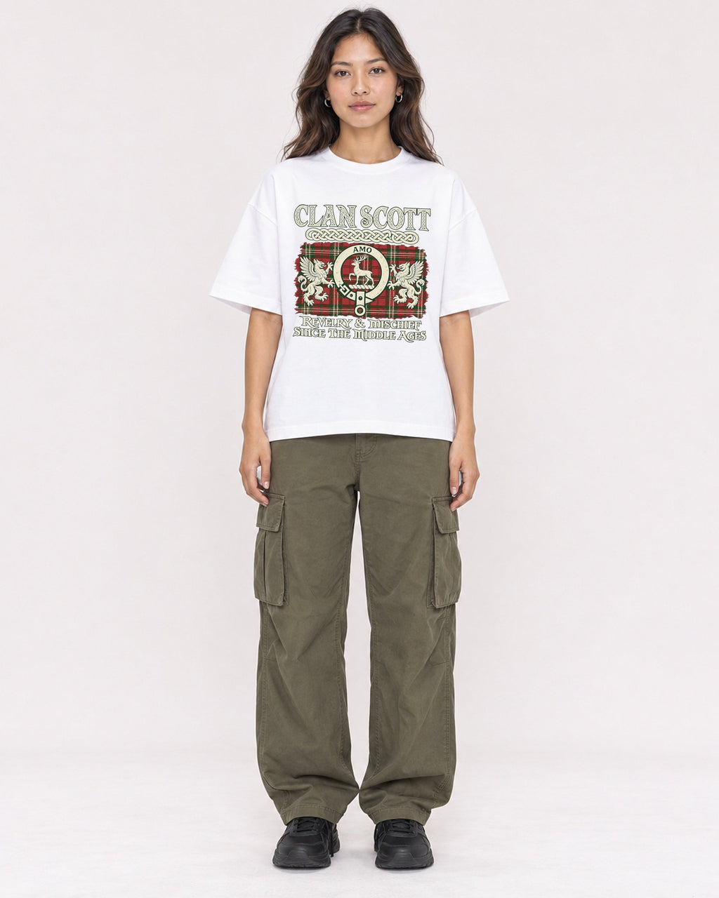 Mockup Boxy Heavyweight Tee White female full-body 02