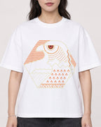 Mockup Boxy Heavyweight Tee White female close-up 03