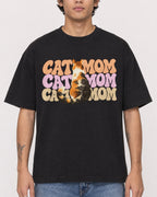 Mockup Boxy Heavyweight Tee Black male close-up 06