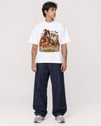 Mockup Boxy Heavyweight Tee White male full-body 06