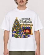 Mockup Boxy Heavyweight Tee White male close-up 09