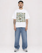 Mockup Boxy Heavyweight Tee White male full-body 12