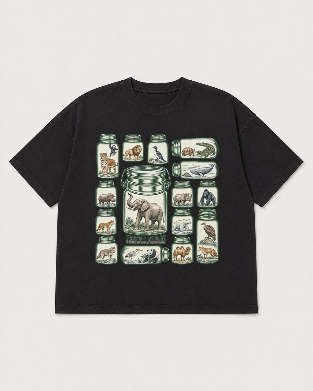 Mockup Boxy Heavyweight Tee Black product
