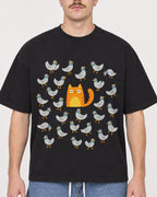 Mockup Boxy Heavyweight Tee Black male close-up 39