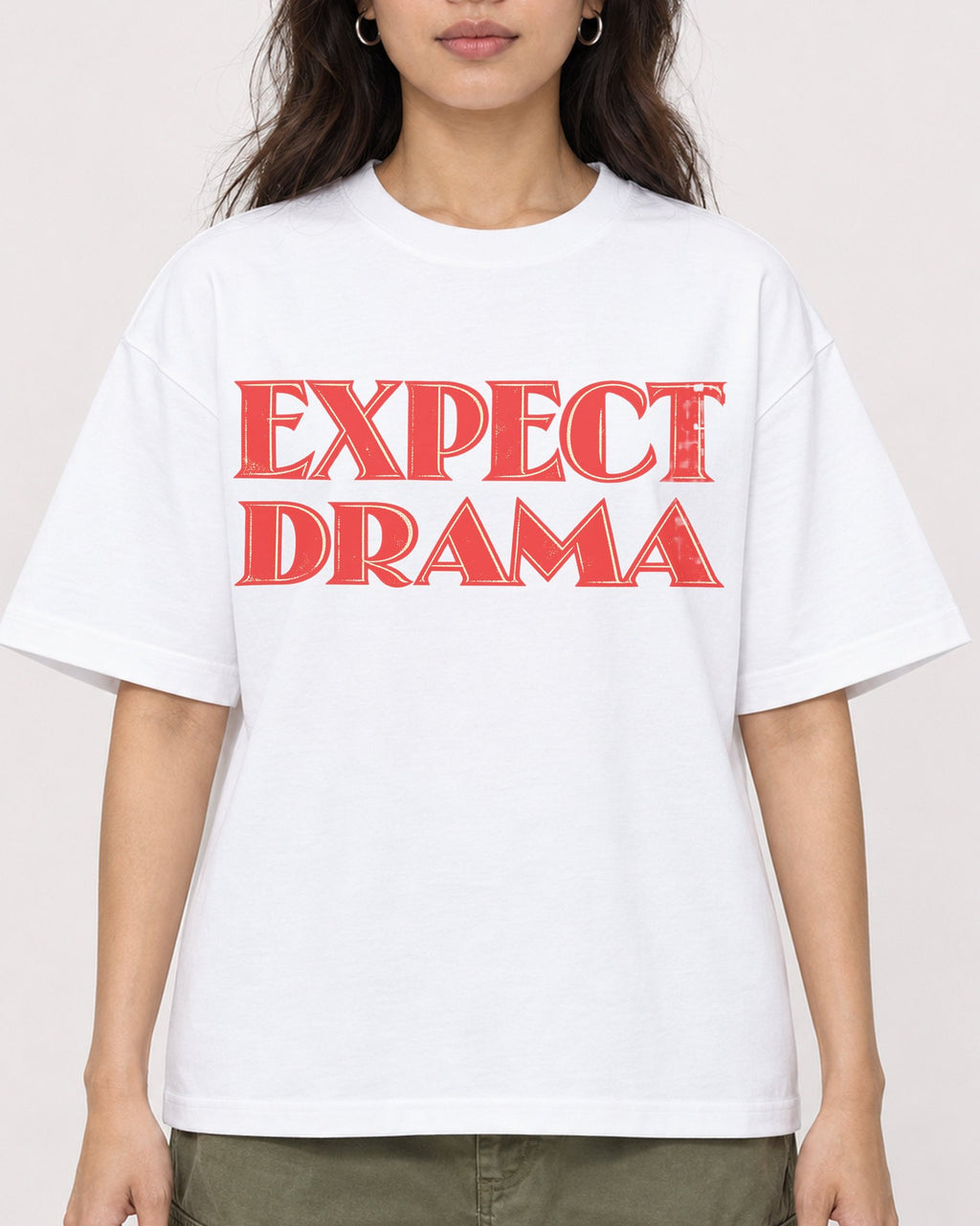 Mockup Boxy Heavyweight Tee White female close-up 02
