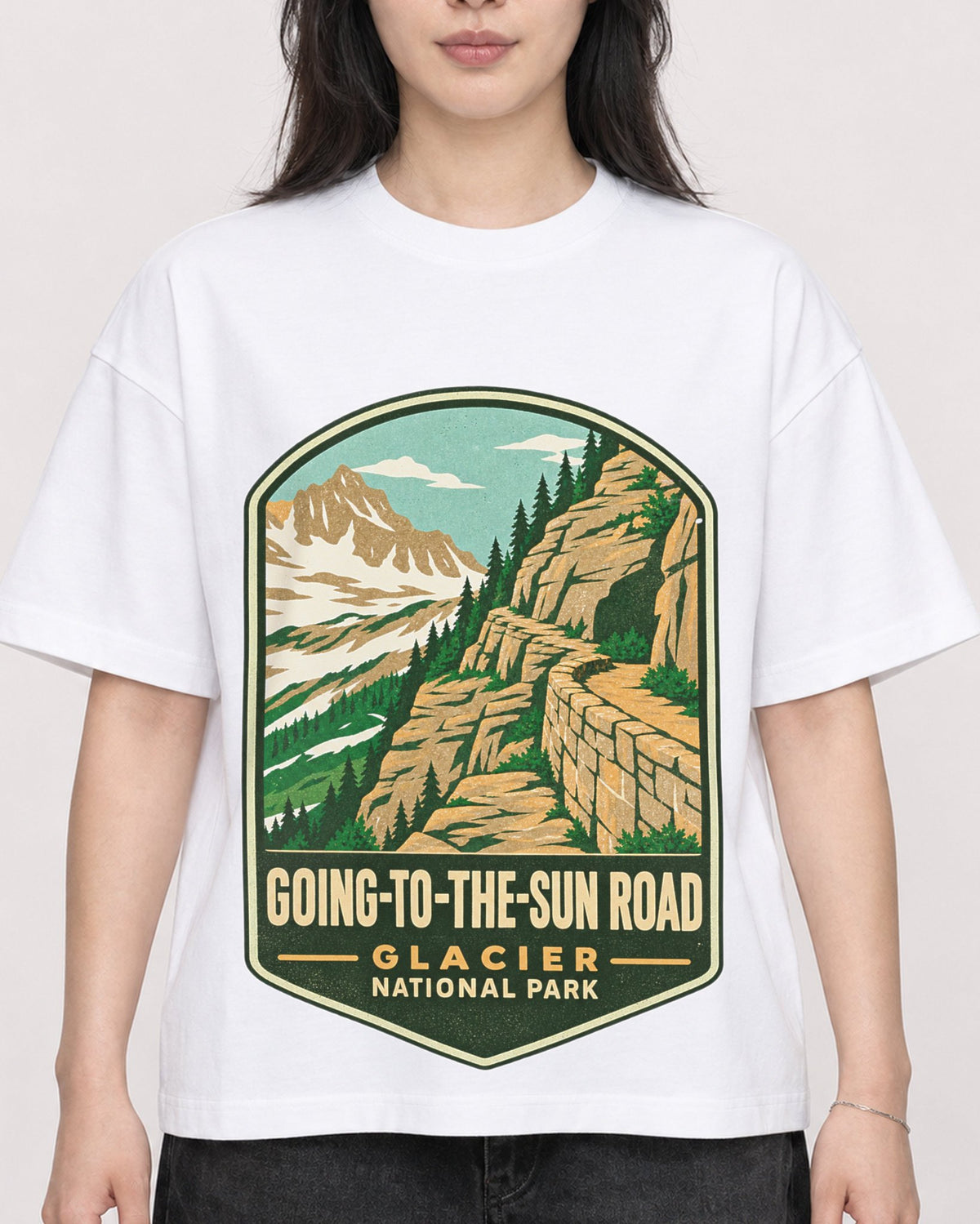 Mockup Boxy Heavyweight Tee White female close-up 13