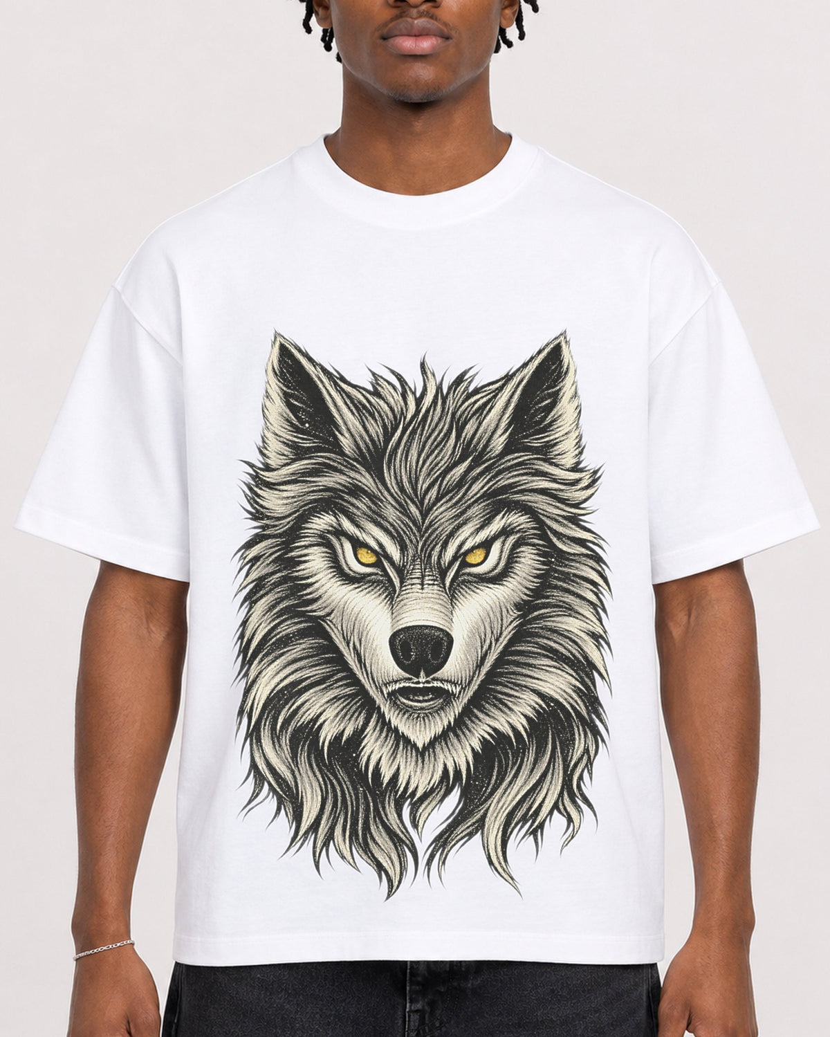 Mockup Boxy Heavyweight Tee White male close-up 05