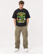 Mockup Boxy Heavyweight Tee Black male full-body 08