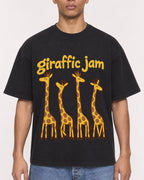 Mockup Boxy Heavyweight Tee Black male close-up 50