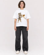 Mockup Boxy Heavyweight Tee White female full-body 18