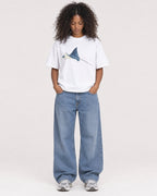 Mockup Boxy Heavyweight Tee White female full-body 05