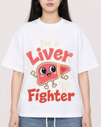 Mockup Boxy Heavyweight Tee White female close-up 01