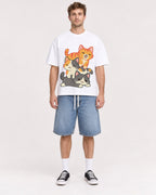 Mockup Boxy Heavyweight Tee White male full-body 08