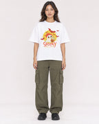 Mockup Boxy Heavyweight Tee White female full-body 02