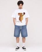 Mockup Boxy Heavyweight Tee White male full-body 03