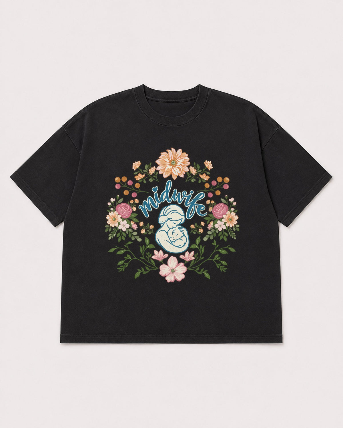 Mockup Boxy Heavyweight Tee Black product