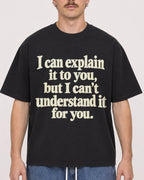 Mockup Boxy Heavyweight Tee Black male close-up 19