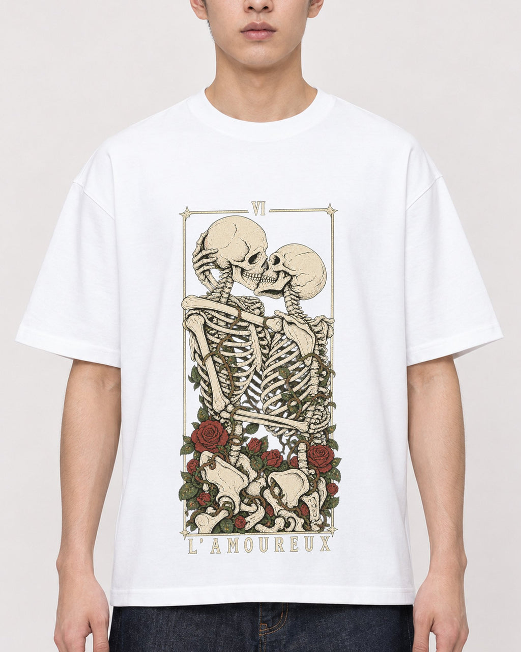 Mockup Boxy Heavyweight Tee White male close-up 21