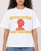 Mockup Boxy Heavyweight Tee White female close-up 10