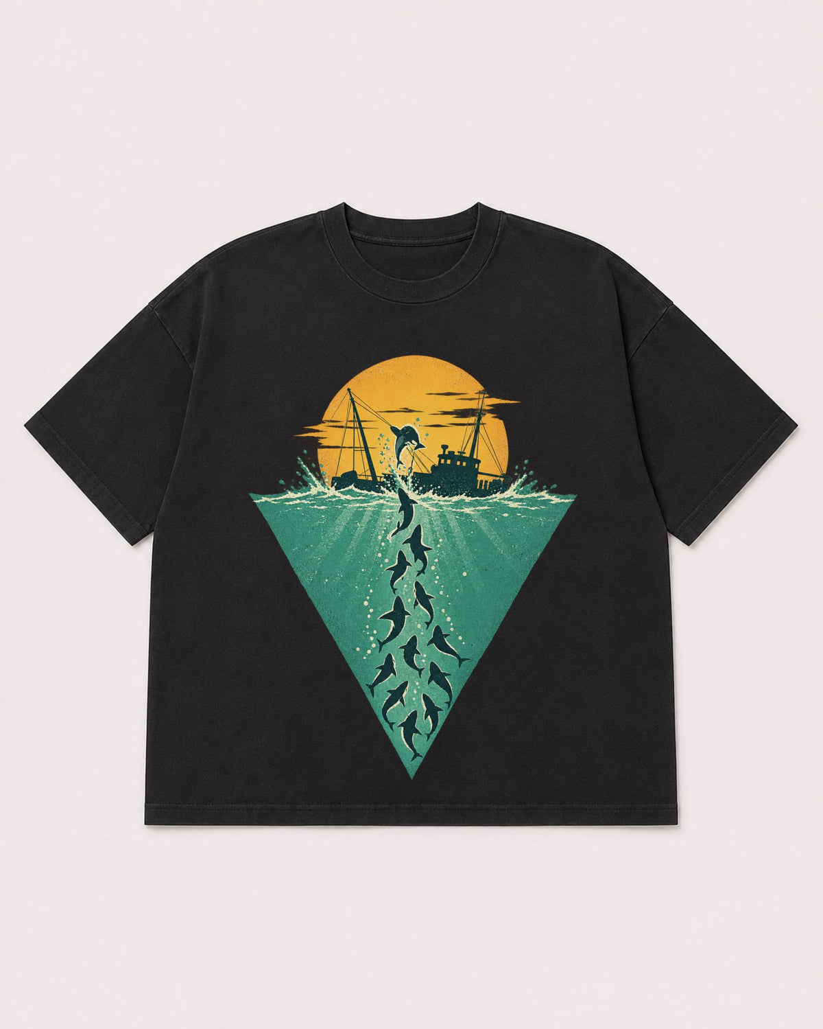 Mockup Boxy Heavyweight Tee Black product